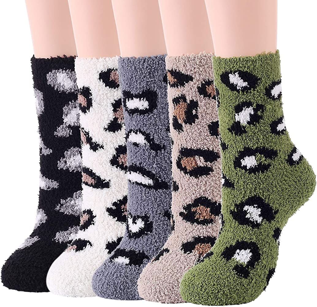 Zando Womens Fuzzy Socks Warm Slipper Socks Winter Fluffy Socks Cozy Fuzzy Socks Athletic Fleece ... | Amazon (US)