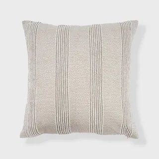 Freshmint Textured Stripe Neutral Oversized 24 in. x 24 in. Throw Pillow 202005C17 - The Home Dep... | The Home Depot