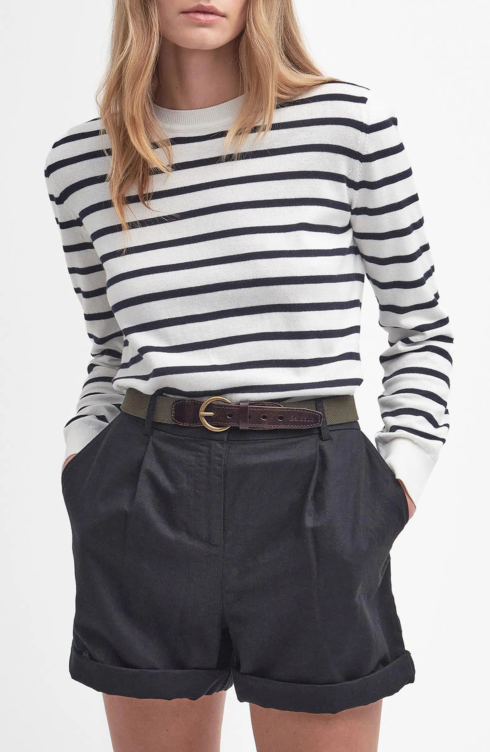 Ellewood Stripe Cotton Crewneck Sweater | Nordstrom