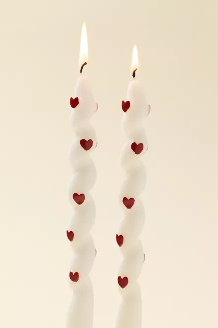 For Love & Lemons UO Exclusive Heart Taper Candle Set | Urban Outfitters (US and RoW)