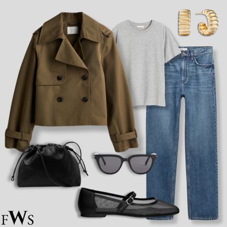 Spring casual outfit idea 🤍 



Trenchcoat crop trench spring jacket, crop jacket, neutral style neutral, look minimal style minimalist street style streetwear, casual style casual look every day outfit simple outfit, easy outfit style tips what to wear how to wear T-shirts eons straight like jeans airport outfit ballerina flats, ballerina pumps, midsize curve, H&M mango cos 

#LTKover40 #LTKU #LTKSeasonal