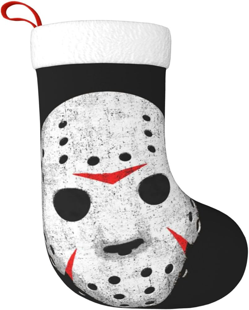 Horror Skull Print Christmas Stocking Xmas Stocking for Xmas Decorations and Holiday Family Party... | Amazon (US)