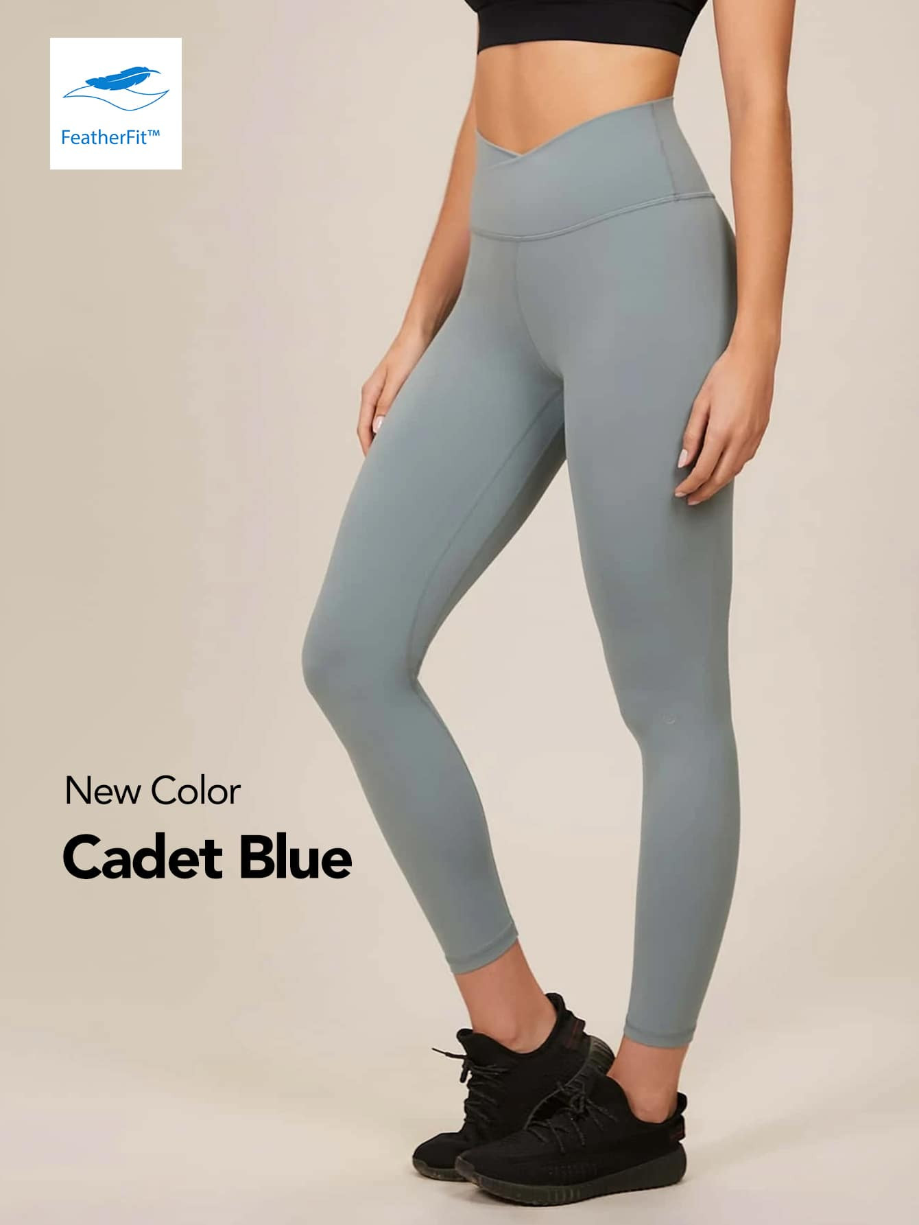 GLOWMODE FeatherFit™ Crossover Leggings | SHEIN
