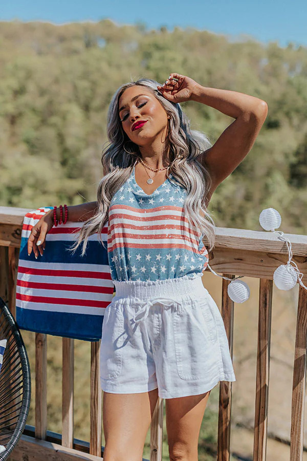 The Redmond Linen-Blend Shorts in White | Impressions Online Boutique