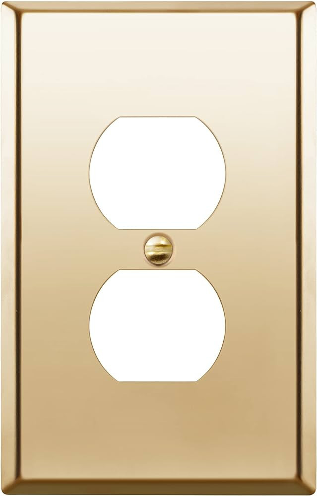 ENERLITES Duplex Receptacle Metal Wall Plate, Stainless Steel Outlet Cover, Corrosion Resistant, ... | Amazon (US)
