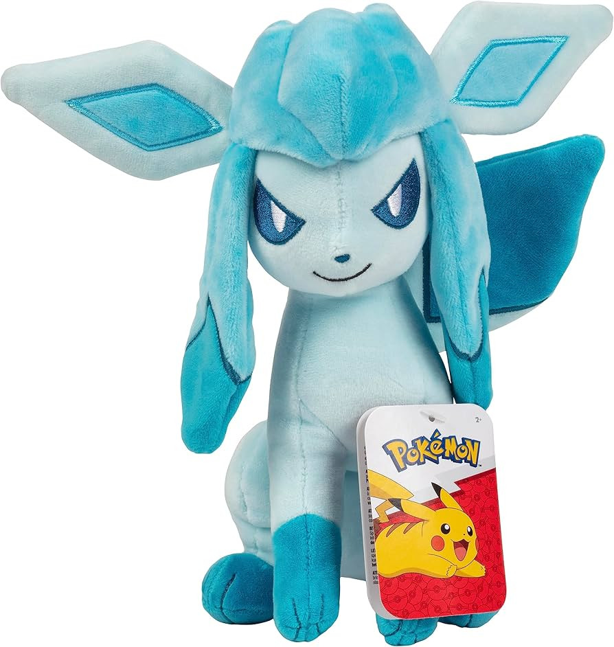 Pokémon 8" Glaceon Plush - Officially Licensed - Eevee Evolution Figure - Authentic Soft Stuffed... | Amazon (US)