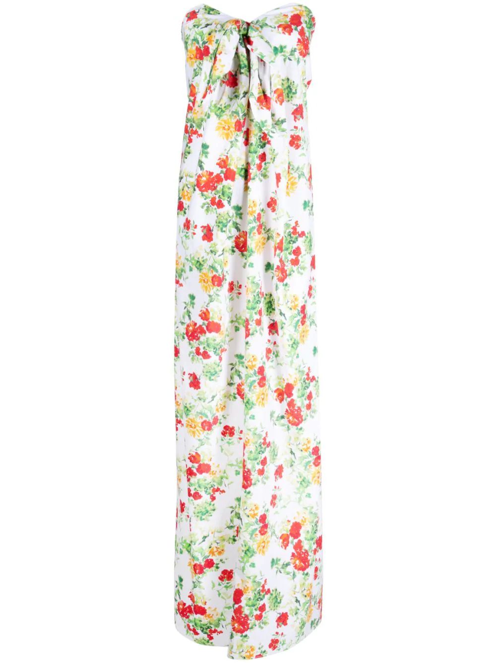 Kaia floral-print strapless dress | Farfetch Global