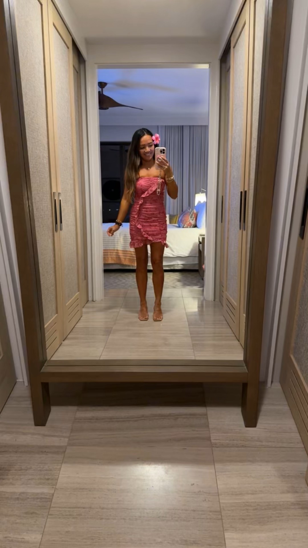 pink floral ruffle mini dress 

wearing xs 

#LTKSaleAlert #LTKFindsUnder50 #LTKPetite