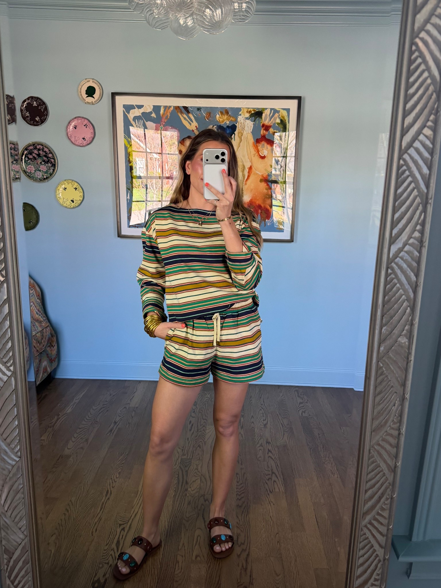 This stripe set is the perfect comfy, casual set! Wearing small petite shorts, xsmall top // 30% off through 4/6! @bananarepublic #bananarepublic #bananarepublicpartner 

#LTKSeasonal