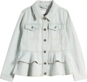 Kids' Tiered Cotton Denim Jacket | Nordstrom