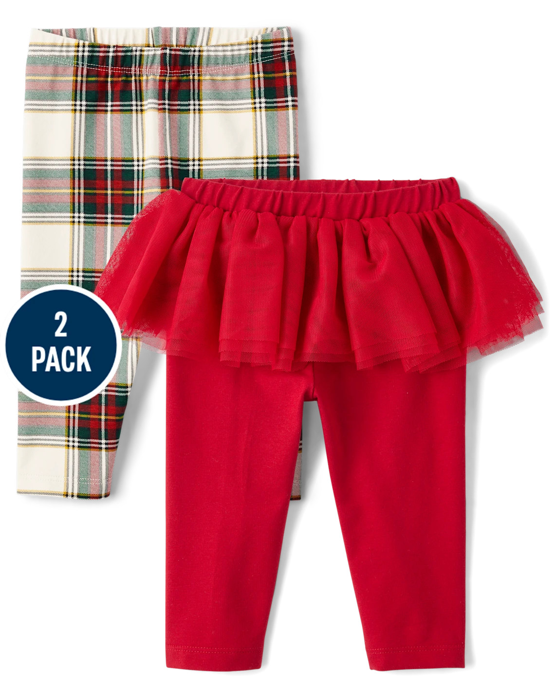 Baby Girls Plaid Tutu Leggings 2-Pack - white | The Children's Place