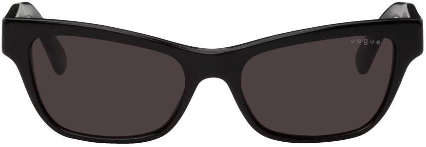 Black Hailey Bieber Edition Rectangular Sunglasses | SSENSE