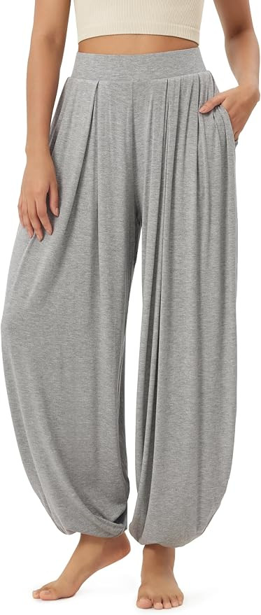 ODODOS Women's Wide Leg Pants with Pockets Lightweight Loose Draped Casual Palazzo Lounge Pajama ... | Amazon (US)