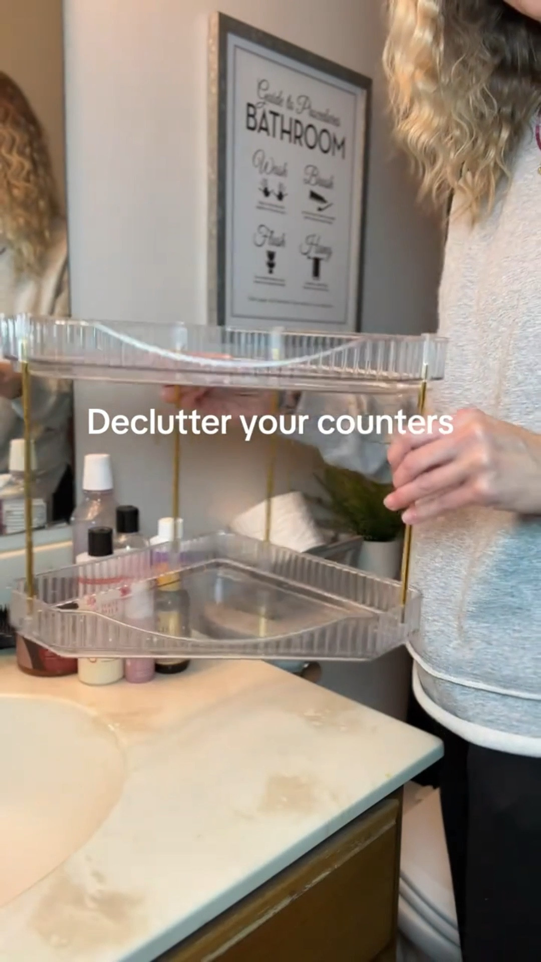 The perfect way to declutter your bathroom counters! 

#LTKGiftGuide #LTKmomlife #LTKFindsUnder50