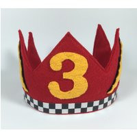 Lightning Mcqueen Themed Felt Birthday Crown - Cars Hat -Personalized | Etsy (US)