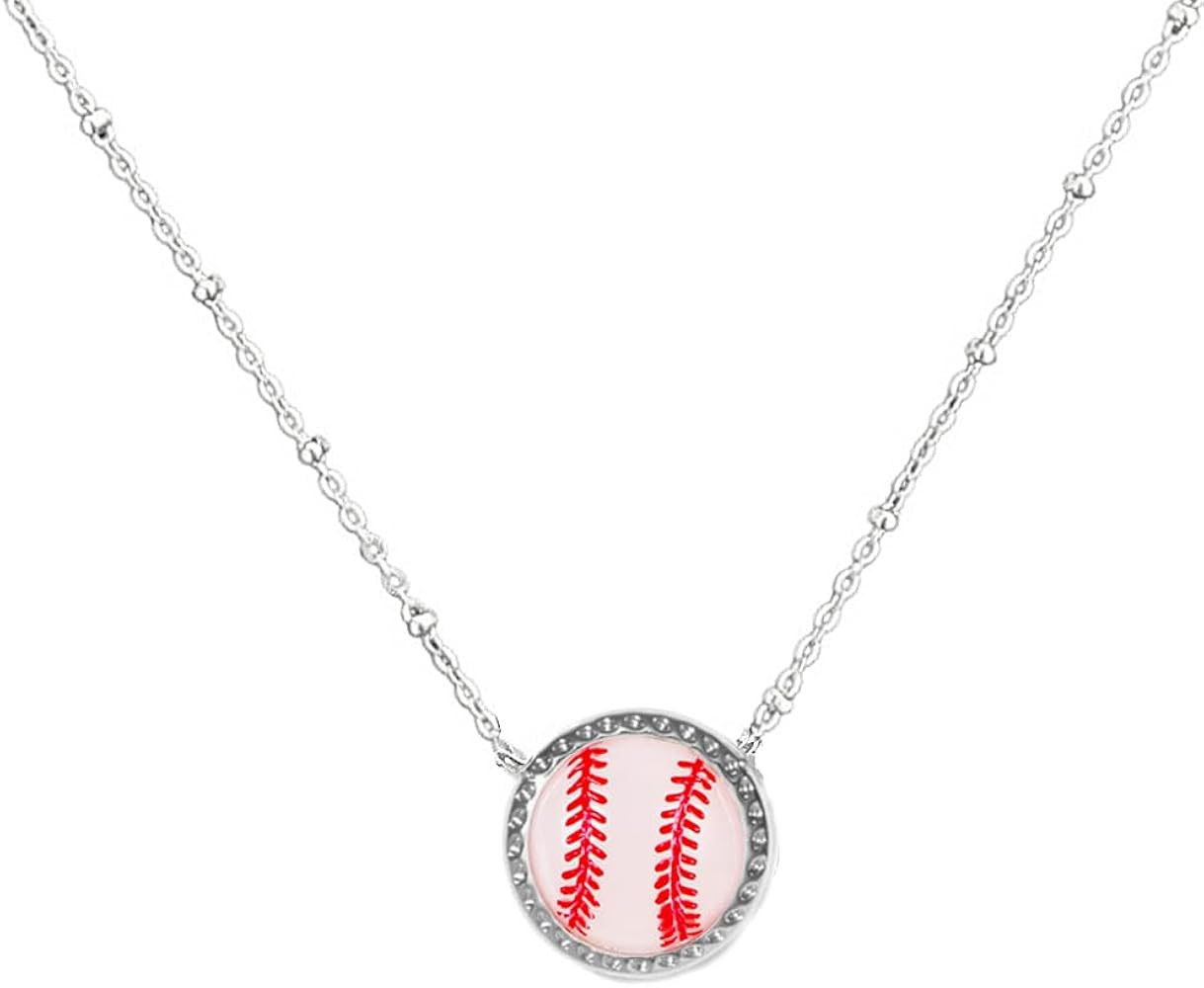 Baseball Necklace Baseball Gifts for Women Mom Team Softball Baseball Charm Necklace | Amazon (US)
