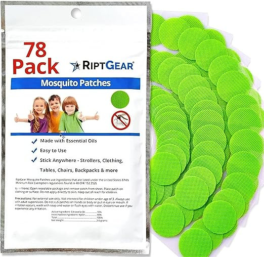 RiptGear Mosquito Patches - 78 Pack of Bug Stickers for Kids and Adults, Natural Citronella Patch... | Amazon (US)