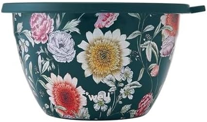 S'well Stainless Steel Salad Bowl Kit 64oz, Midnight Botanical, Comes with 2oz Mini Canister and ... | Amazon (US)