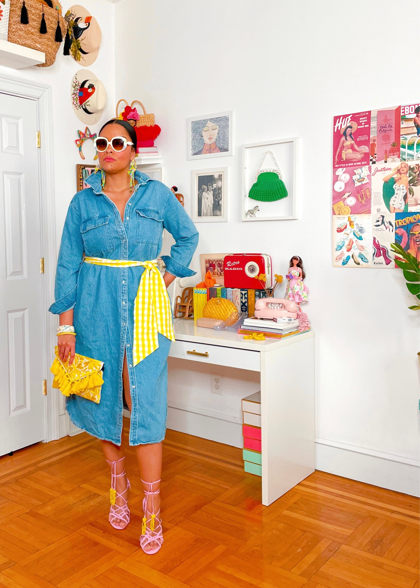 Styling denim on denim. Look 2 of 4. Full video on my YouTube @krystledesantos #denimtrend #denimondenim