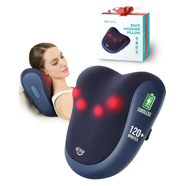 ALLJOY Cordless Back Massager with Heat, Shiatsu Neck and Back Massager for Deep Tissue, 3D Knead... | Walmart (US)