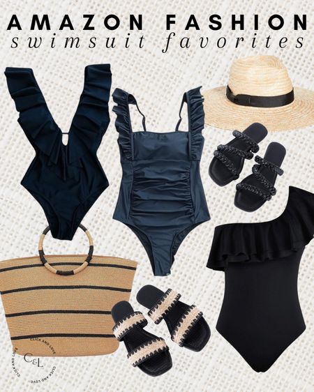 Amazon swimsuit favorites 🖤 I love the ruffle sleeves on these! 

Black swimsuits, swimwear, swimsuits, women’s swimsuit, one piece swimwear, beach bag, woven bag, slides, sandals, beach day, pool day, sun hat, beach hat, Womens fashion, fashion, fashion finds, outfit, outfit inspiration, clothing, budget friendly fashion, summer fashion, spring fashion, wardrobe, fashion accessories, Amazon, Amazon fashion, Amazon must haves, Amazon finds, amazon favorites, Amazon essentials #amazon #amazonfashion



#LTKswim #LTKSeasonal #LTKmidsize