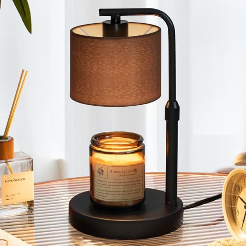 Candle Warmer Lamp with Timer, Dimmable Candle Wax Warmer with 2 Light Bulbs, Height Adjustable Electric Candle Light Scented Candles, Home Room Decor, Gifts for Women Mom | Amazon (US)