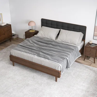 Shillington Tufted Upholstered Low Profile Platform Bed | Wayfair North America