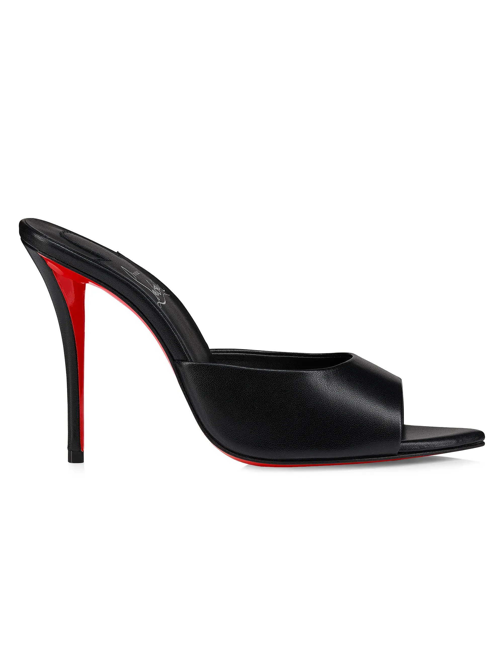 Christian Louboutin Miss Z 100MM Leather Mule Sandals | Saks Fifth Avenue | Saks Fifth Avenue