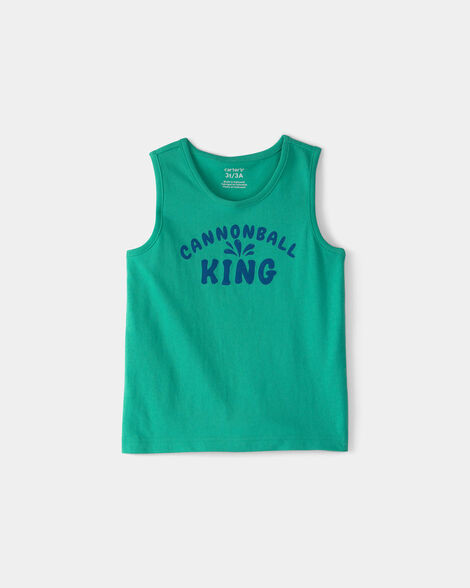 Toddler 'Cannonball King' Graphic Tank - Green | Carter's Inc