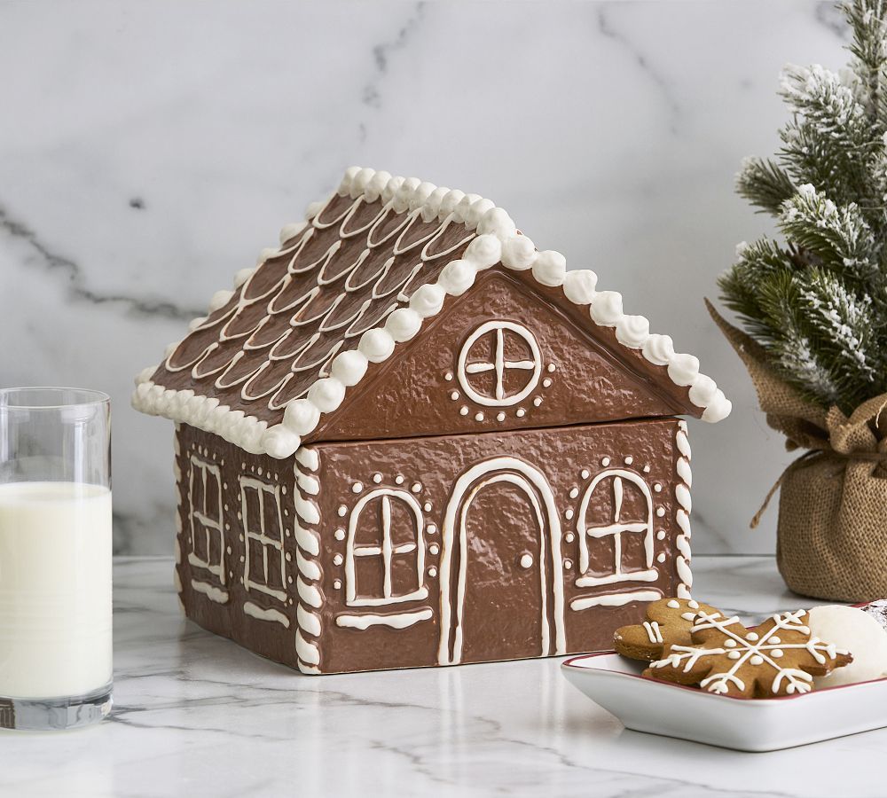 Gingerbread House Stoneware Cookie Jar | Pottery Barn (US)