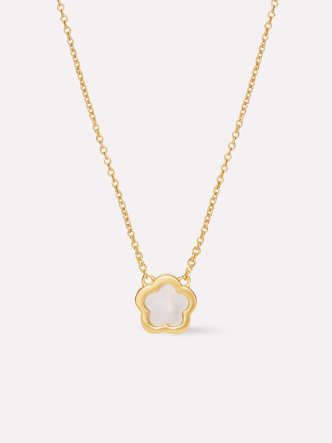 Mother of Pearl Inlay Flower Pendant - Saya | Ana Luisa