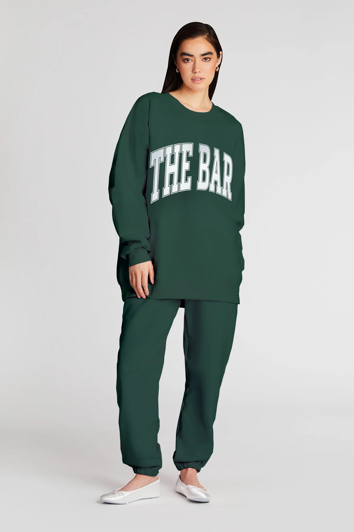 VARSITY SWEATPANTS HUNTER/WHITE | The Bar