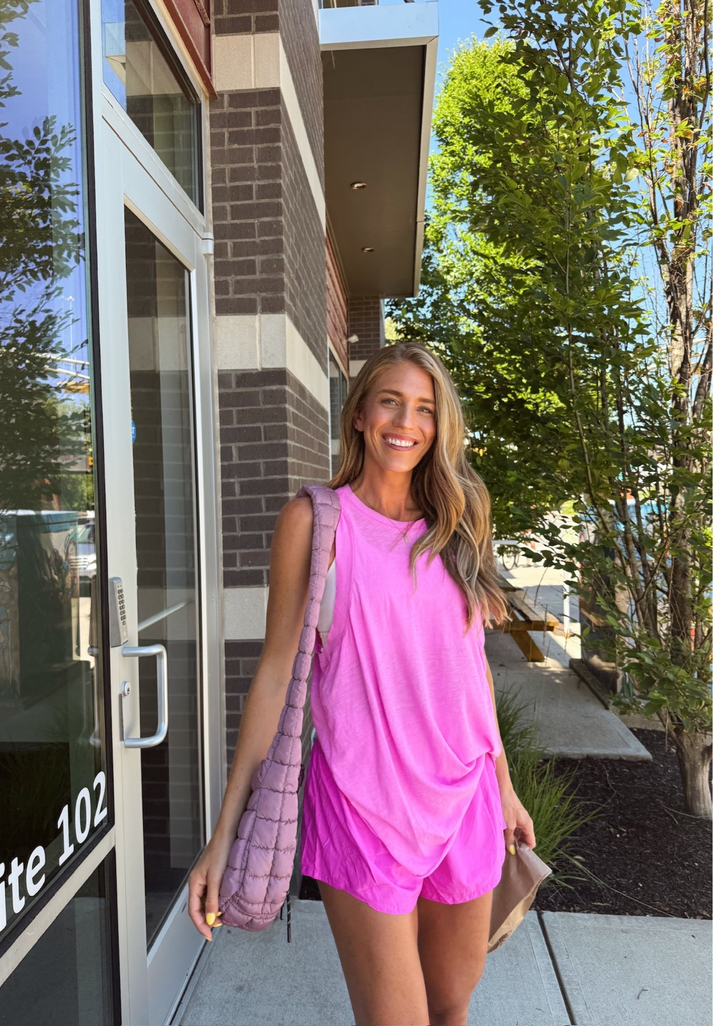 The happiest summer outfit 💕 Lightweight, comfy, and perfect for coffee runs, errands, and everything in between. Wearing a medium in both pieces! @FPmovement #FPMovementPartner

#LTKootd #LTKdayinmylife #LTKActive