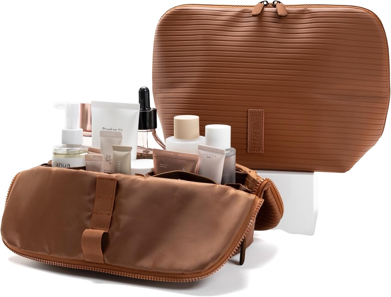 THE VERTI-Vertical Waterproof Makeup & Toiletry Bag | 23-Pocket Organizer with Upright, Fold-Down... | Amazon (US)