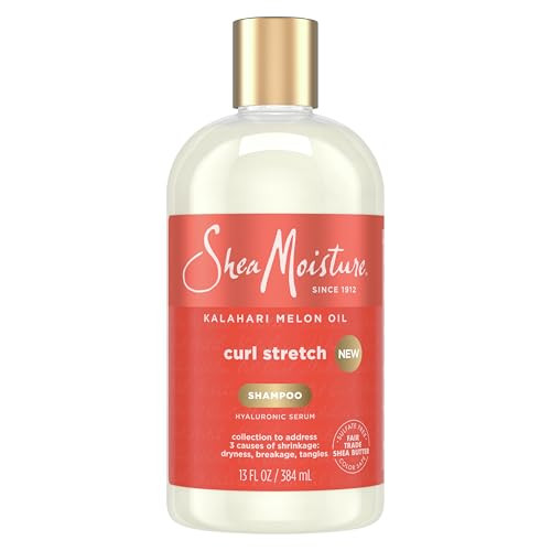 SheaMoisture Curl Stretch Shampoo Kalahari Melon Oil Infused with Hyaluronic Serum, Cleanses and Hydrates for Strong and Soft Curls, for Type 4 Hair 13 Fl Oz | Amazon (US)
