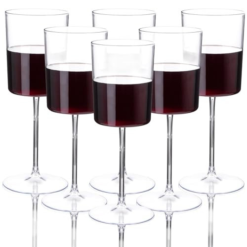 Ciaell 12 Pack Clear Plastic Wine Glasses - 14Oz Plastic Wine Glasses with Stem - Disposable Stemmed Wine Glass for Parties & Weddings & Outdoor | Amazon (US)