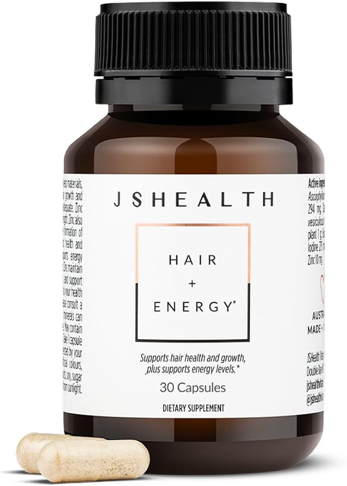 JSHealth Hair Growth Vitamins for Women. Hair + Energy with Kelp Iodine and Zinc. Supports Thickn... | Amazon (US)