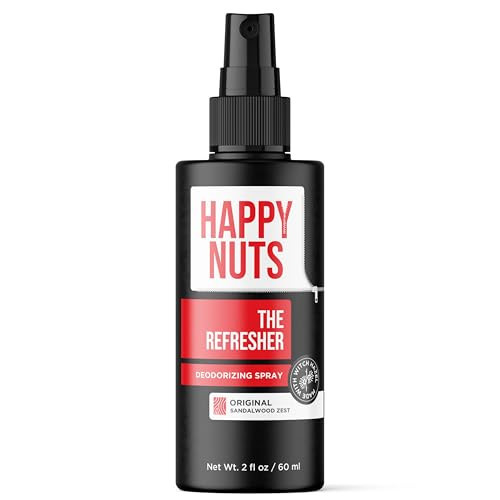 Happy Nuts The Refresher Men's Ball Deodorant Spray - Cooling, Toning, Deodorizing Body Spritz - Clean Ingredients, Ideal for Post-Trimming, Shaving & Cleansing - Groin Deodorant Spray (1 Pack) | Amazon (US)