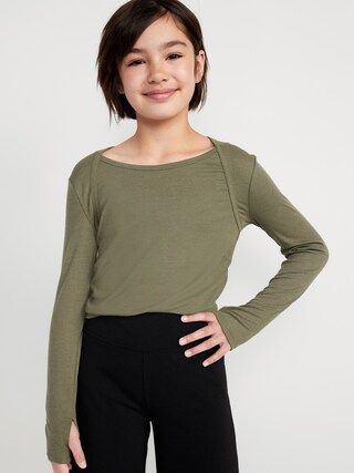 UltraLite Long-Sleeve Faux-Shrug Top for Girls | Old Navy (US)