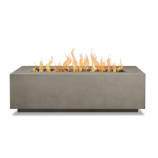 Aegean 15'' H x 50'' W Steel Outdoor Fire Pit Table with Lid | Wayfair North America