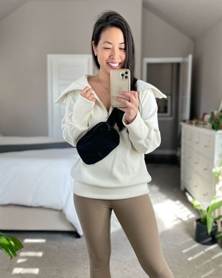 {#athleisure} curated an entire look ($65) for less!!! 🤓  all from amazon and pass my quality check because i'm pretty picky when it comes to amazon clothing. tbh, most of it is returned because... it feels cheap, is poorly made, see thru, etc. or shrinks two sizes after one wash. 😅

✨ varley half zip pullover dupe $22 vs. $158 — there are a couple on amazon but even the smallest size is HUGE on a petite person. this one is perfectly "oversized" and the sleeves hit just right. also, the material on this one is much more nicer & warmer, almost like a soft, corduroy feeling. 

✨ lululemon align legging dupes $28 vs $98 — these probably aren't as thick as the original version but still smooth as butter. 

✨ lululemon everyday belt bag dupe $15 vs $38 — exactly like the original version in terms of feel, size, compartments. the only thing about the amazon one is the strap isn't as thick/high quality as the original. BUT it is held together by a plastic loop vs. two elastic staps on the original which i don't like. 

total = $65 vs. $294
COST SAVINGS = $229 

 // shop this post via #linkinbio ✌️ {01.11.23} 

#LTKunder50 #LTKFind #LTKfit