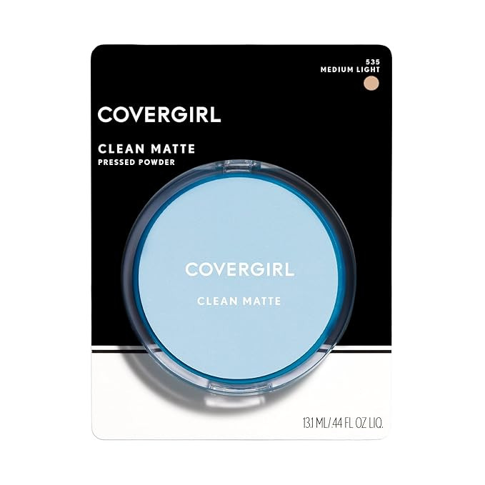 COVERGIRL Clean Matte Pressed Powder, Medium Light 535, 0.35 Oz, Pack of 1 (Packaging May Vary) | Amazon (US)