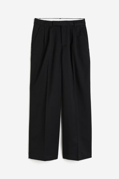 Tailored Pants - Regular waist - Long - Black - Ladies | H&M AU | H&M (AU)