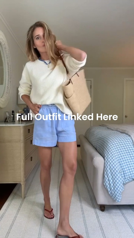 Sizing notes: 

Tee: small
Shorts: XS
Sweater: medium (sized up 1) 
shoes: tts, 37 
Bag: old Sezane

#LTKgrwm #LTKootd #LTKmomlife