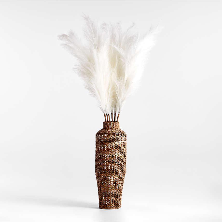 Artificial/Faux Ivory Tall Pampas Grass Decor 6' + Reviews | Crate & Barrel | Crate & Barrel