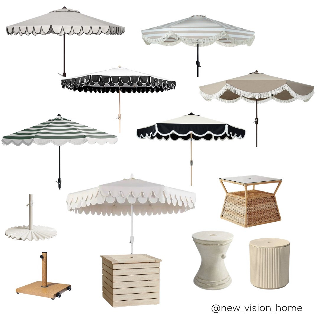 9’ outdoor umbrellas and umbrella tables with affordable options 

#newvisionhome

#LTKHome #LTKStyleTip #LTKSeasonal