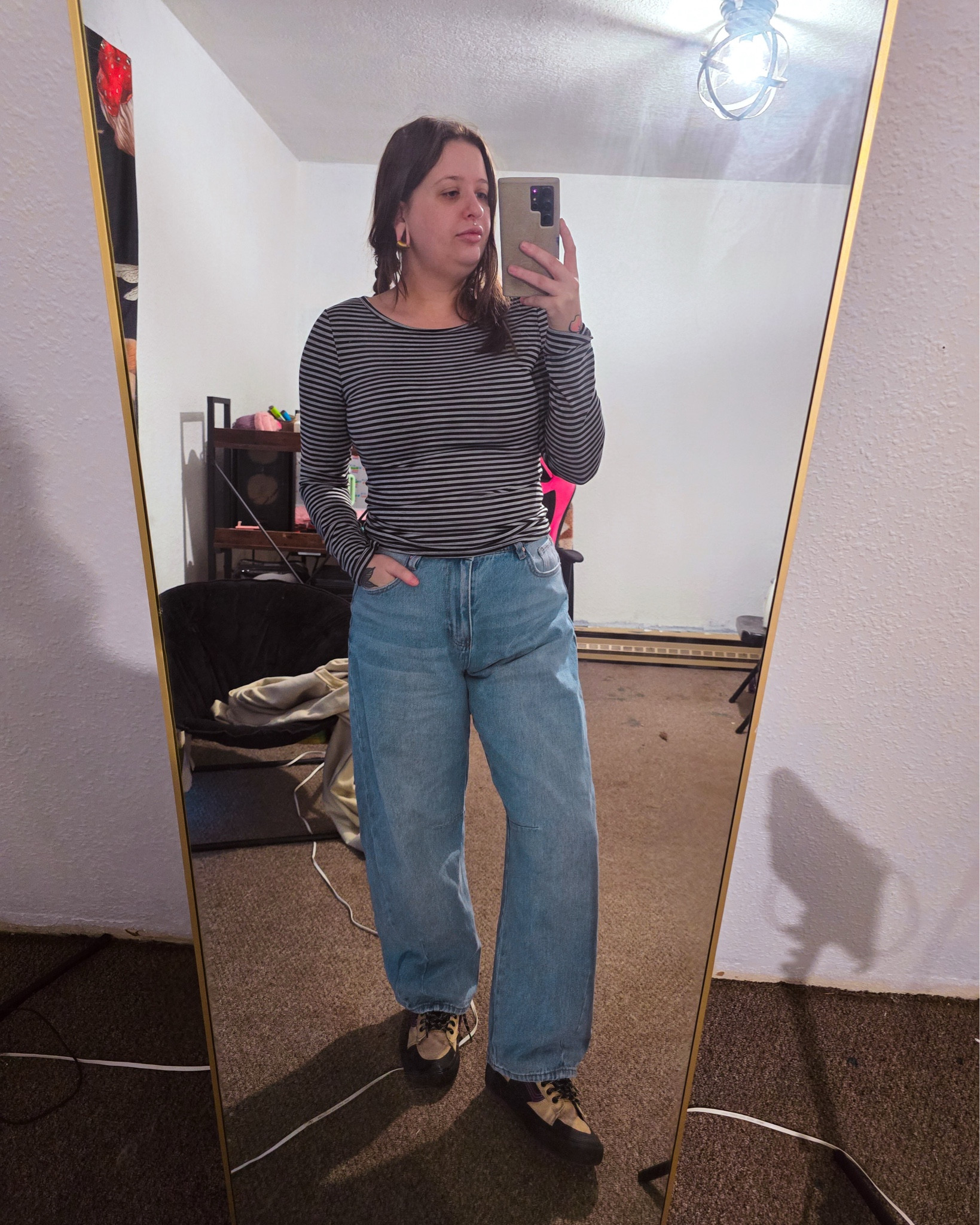 This striped long sleeve has been getting the most clicks on my page, these barrel jeans are super trendy and comfy, paired with my vans MTEs. The perfect winter outfit! 

#LTKSeasonal #LTKStyleTip #LTKMidsize