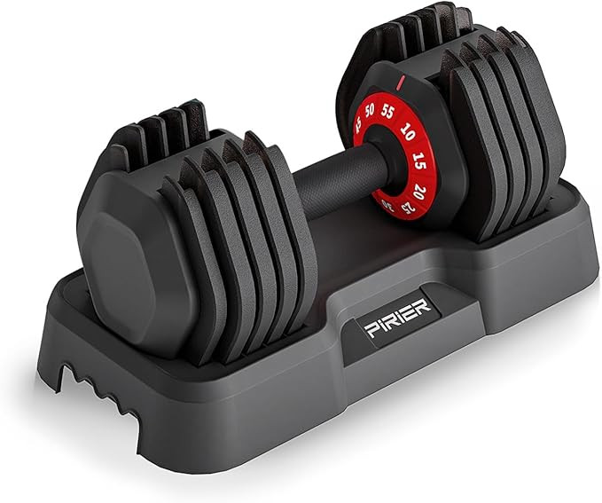 Adjustable Dumbbell 55LB Single Dumbbell Weight, 10-in-1 Weight Dumbbells with Anti-Slip Metal Ha... | Amazon (US)