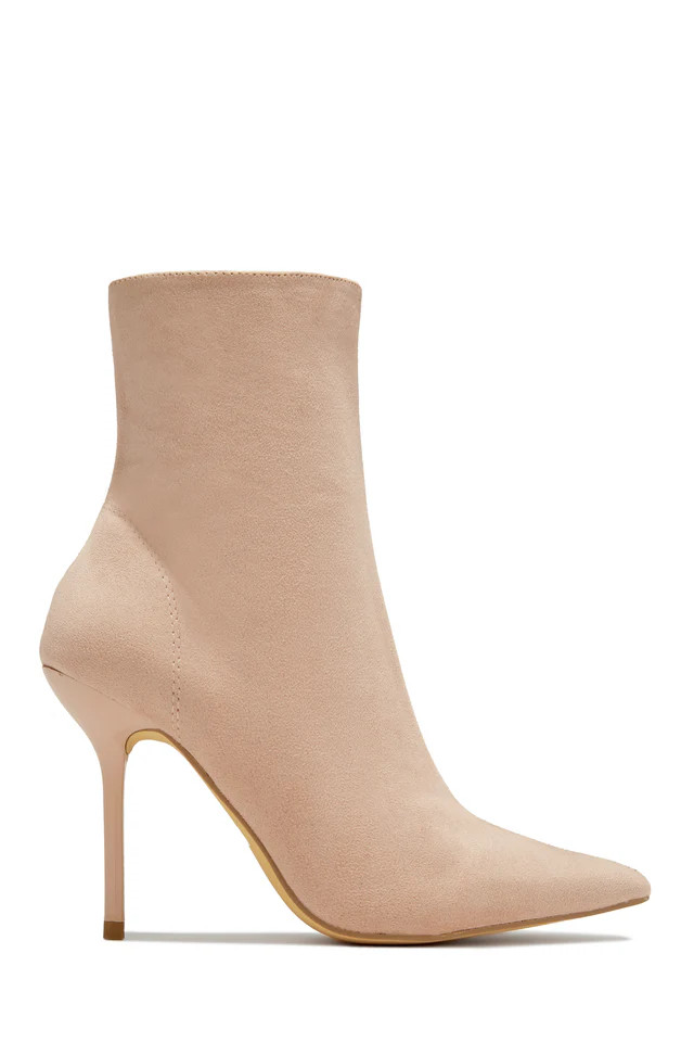 Miss Lola | Last Night Black Pointed Toe High Heel Ankle Boots | MISS LOLA