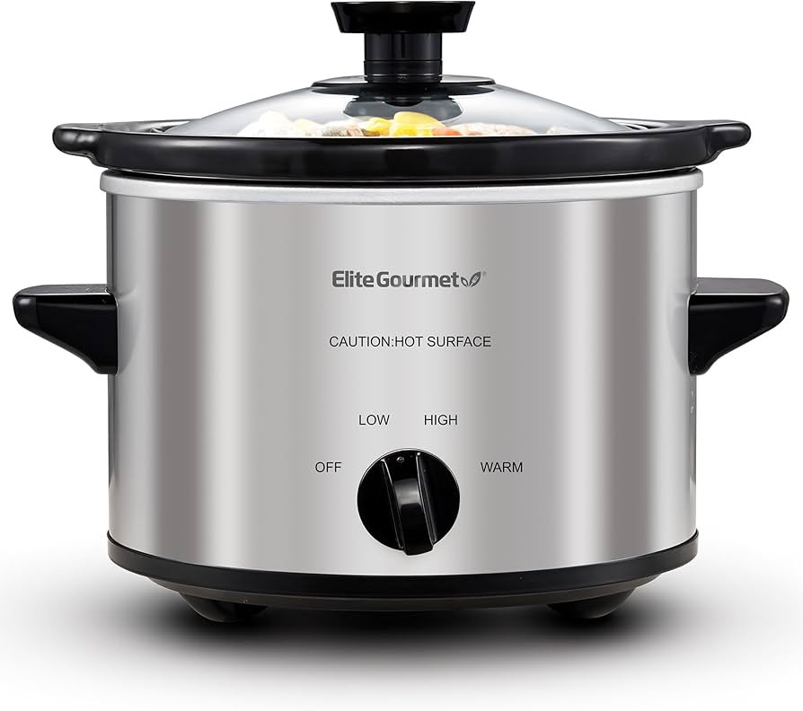 Elite Gourmet MST-250XS Electric Slow Cooker Ceramic Pot, Adjustable Temp, Entrees, Sauces, Stews... | Amazon (US)